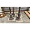 Image 3 : FOUR BROWN METAL MATCHING LAMP POSTS - APPROX. 96"H