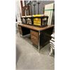 Image 2 : FOUR DRAWER WOODEN TOP/METAL LEG DESK - APPROX. 60"W X 30"D X 30"H