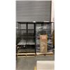 Image 1 : SIX BLACK METAL 4 TIER STORAGE SHELVES