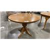 Image 1 : VINTAGE ROUND 30"H WOODEN DINING TABLE - APPROX. 41 1/2" DIAMETER