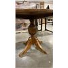 Image 2 : VINTAGE ROUND 30"H WOODEN DINING TABLE - APPROX. 41 1/2" DIAMETER