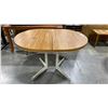 Image 1 : RETRO OVAL 29 1/2"H DINING TABLE WITH METAL LEGS