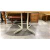 Image 2 : RETRO OVAL 29 1/2"H DINING TABLE WITH METAL LEGS