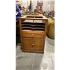 Image 1 : MOBILE WOODEN STORAGE CABINET