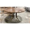 Image 1 : RETRO OVAL 29 1/2"H DINING TABLE WITH METAL LEGS