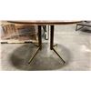Image 2 : RETRO OVAL 29 1/2"H DINING TABLE WITH METAL LEGS