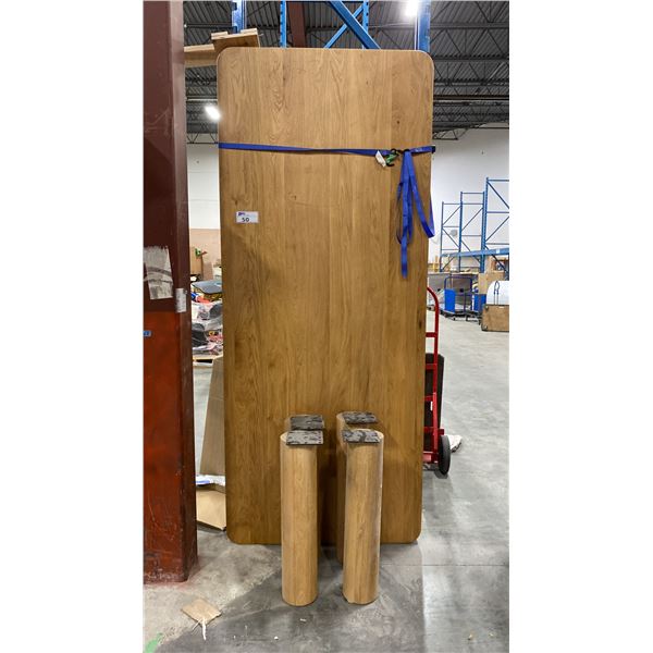 MODERN WOODEN DINING TABLE - APPROX. 94"W X 39"D X 30"H *MADE IN VIETNAM*