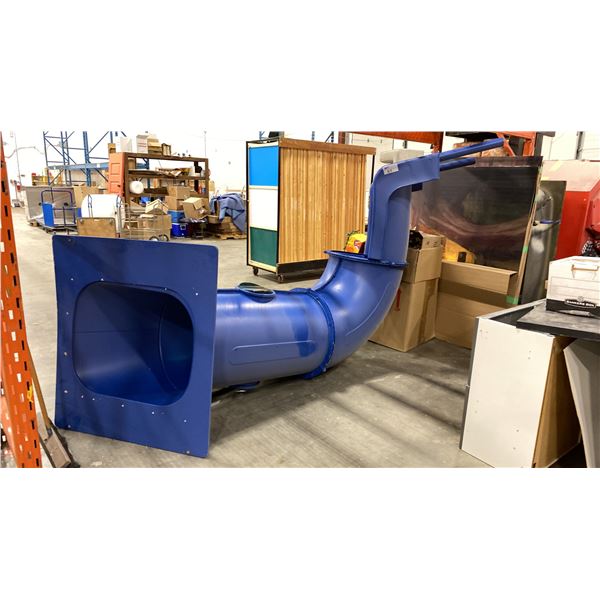 BLUE PLASTIC COMMERCIAL PLAYGROUND SLIDE