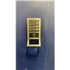 Image 3 : TWO FOUR SECTION DARK BLUE STORAGE LOCKERS WITH ELECTRONIC PASSCODE ENTRY