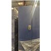 Image 2 : TWO FOUR SECTION DARK BLUE STORAGE LOCKERS WITH ELECTRONIC PASSCODE ENTRY