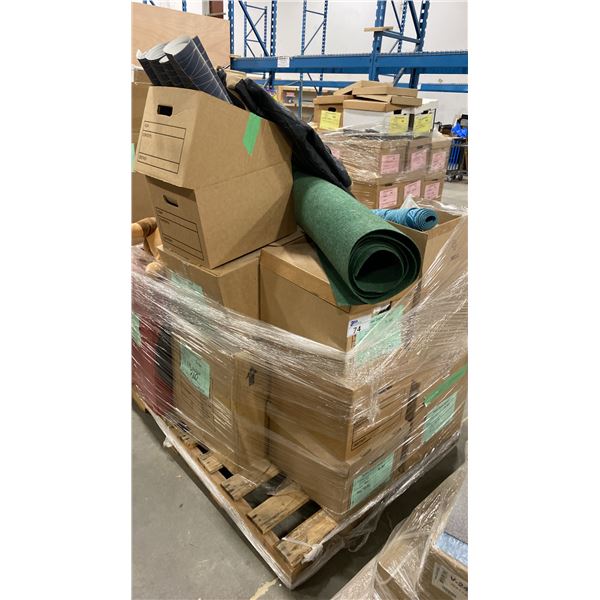 PALLET OF SET DEC PROPS/DECORATIONS - PENDANT LIGHTS, TABLE LIGHTS, FAKE FLOWERS, BAR ITEMS & MORE