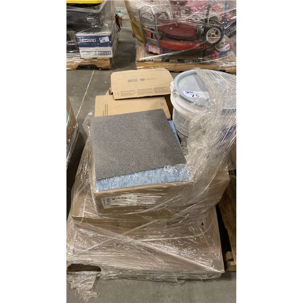 PALLET OF ASSORTED TILE & A TUB OF TILE ADHESIVE *MUST TAKE ALL*