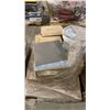 Image 1 : PALLET OF ASSORTED TILE & A TUB OF TILE ADHESIVE *MUST TAKE ALL*