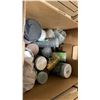 Image 3 : PALLET OF SET DEC PROPS/DECORATIONS - SMALL PLANT POTS, ANIMAL BOWLS, ART SUPPLIES, CANDLES +