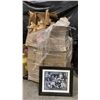 Image 1 : PALLET OF SET DEC PROPS/DECORATIONS - PICTURE FRAMES, CURTAINS. BOOKS, PLACEMATS, CUTLERY & MORE