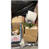 Image 1 : PALLET OF SET DEC PROPS/DECORATIONS - DOG BED, DOG ORNAMENTS, FOOT STOOL, LAUNDRY BASKETS & MORE