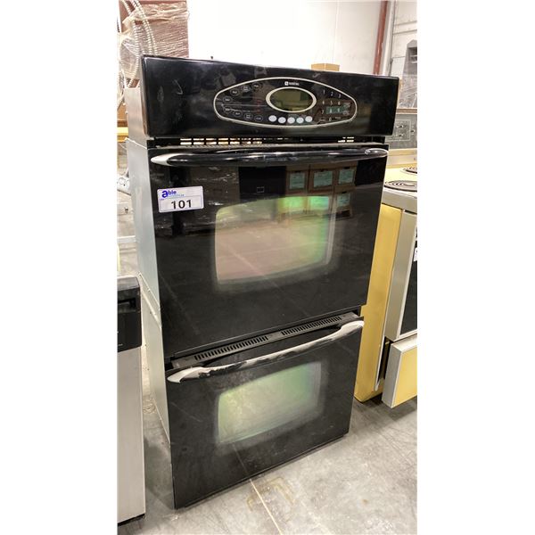 MAYTAG BLACK 27"W DUAL BUILT IN STACKING OVEN *WORKING CONDITION UNKNOWN*