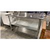 Image 2 : MOBILE STAINLESS STEEL TWO TIER PREPARATION TABLE - APPROX. 60"W X 30"D X 35"H