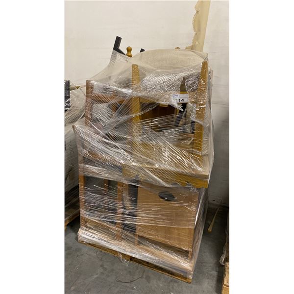 PALLET OF SET DEC PROPS/DECORATIONS - FURNITURE, VINTAGE STOVE *WORKING CONDITION UNKNOWN & MORE