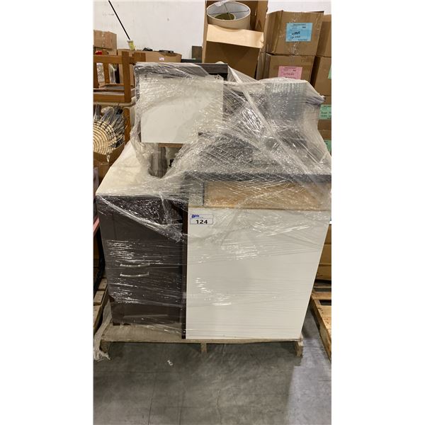 PALLET OF SET DEC PROPS/DECORATIONS - KITCHEN CABINETS & MORE *MUST TAKE ALL*