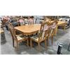 Image 1 : SIX SEAT DINING TABLE WITH 6 DINING CHAIRS - APPROX. 66"W X 41"D X 29 1/2"H