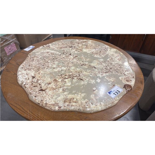 MARBLE TABLE TOP WITH A 35" DIAMETER *NO LEGS*