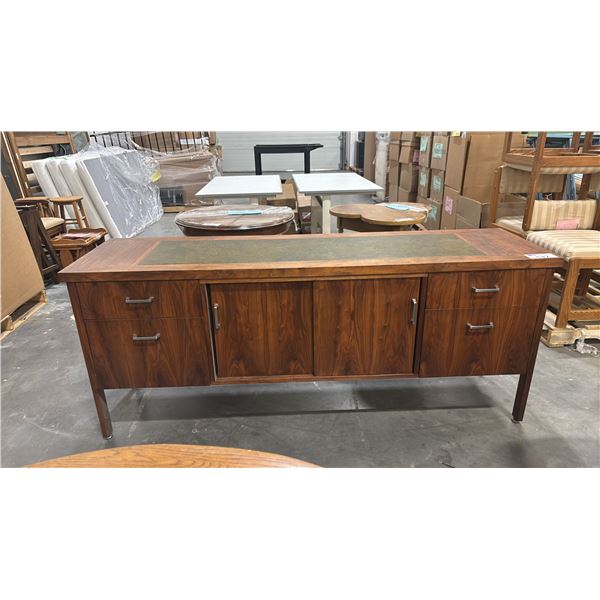 FOUR DRAWER TWO DOOR CREDENZA - APPROX. 72"W X 20"D  30"H