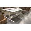 Image 2 : TWO WHITE WORKBENCHES - APPROX. 55"W X 29"D X 29"H