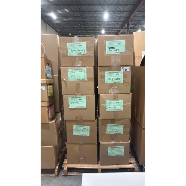 PALLET OF SET DEC PROPS/DECORATIONS - CANDLE HOLDERS, ICE BUCKETS, PITCHERS, JEWELRY BOXES & MORE