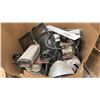 Image 2 : PALLET OF SET DEC PROPS/DECORATIONS - ASSORTED COMMERCIAL LIGHTING, FIREPLACE SCREEN & MORE *MUST