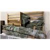 Image 3 : PALLET OF SET DEC PROPS/DECORATIONS - TWO FOLDING MATTRESSES & BED FRAME PIECES