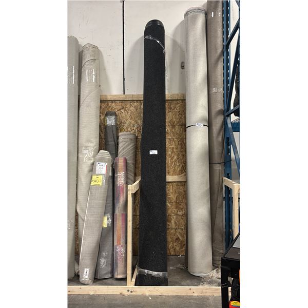 ROLL OF BLACK COMMERCIAL CARPET - APPROX. 12'L