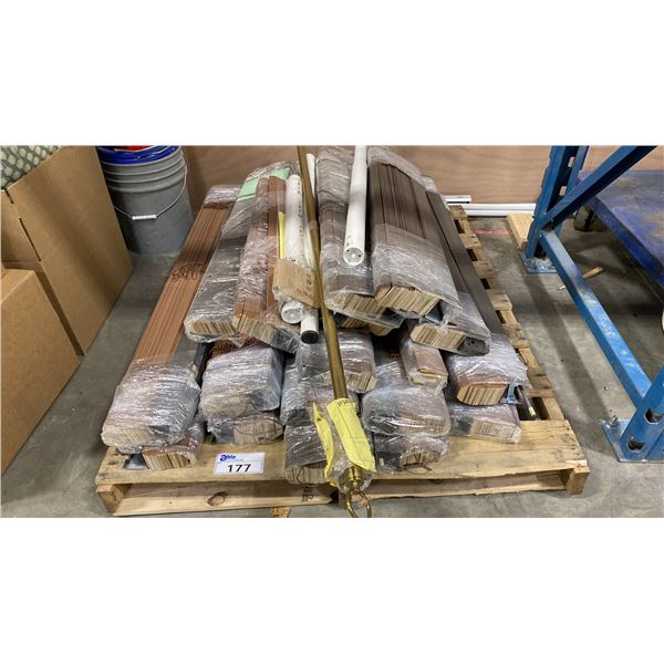 PALLET OF ASSORTED WOODEN BLINDS IN VARIOUS LENGTHS