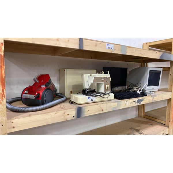 SINGER ZIG ZAG MODEL 758 SEWING MACHINE WITH PEDAL, VACUUM, BENQ MONITOR, KEYBOARDS & MORE *MUST