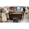Image 1 : YAMAHA ORGAN WITH BENCH & TWO INSTRUCTION BOOKS