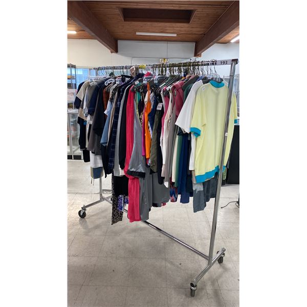 RACK OF SET DEC CLOTHING - SHIRTS, ROBES, SWEATERS & MORE *RACK NOT INCLUDED*