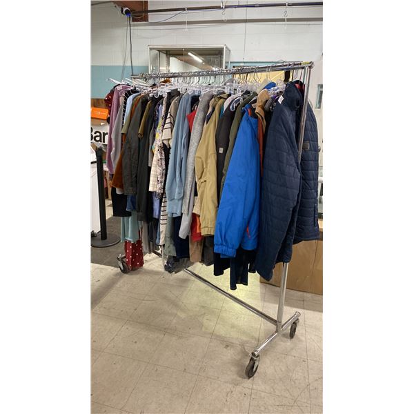 RACK OF SET DEC CLOTHING - COATS, SWEATERS, SHIRTS & MORE *RACK NOT INCLUDED*