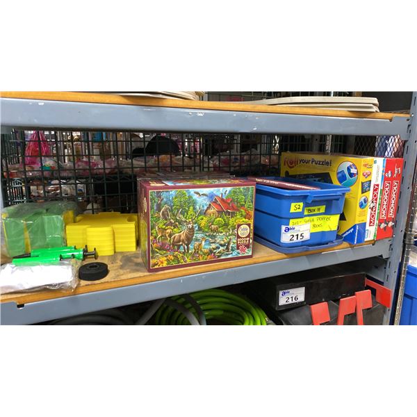 SHELF OF PUZZLES, BOARD GAMES, BOOKS & MORE