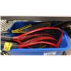 Image 2 : SHELF OF SPORTING GOODS - SQUASH RACKETS, TENNIS RACKETS, ALUMINUM BASEBALL BAT, SKATE COVERS, MINI
