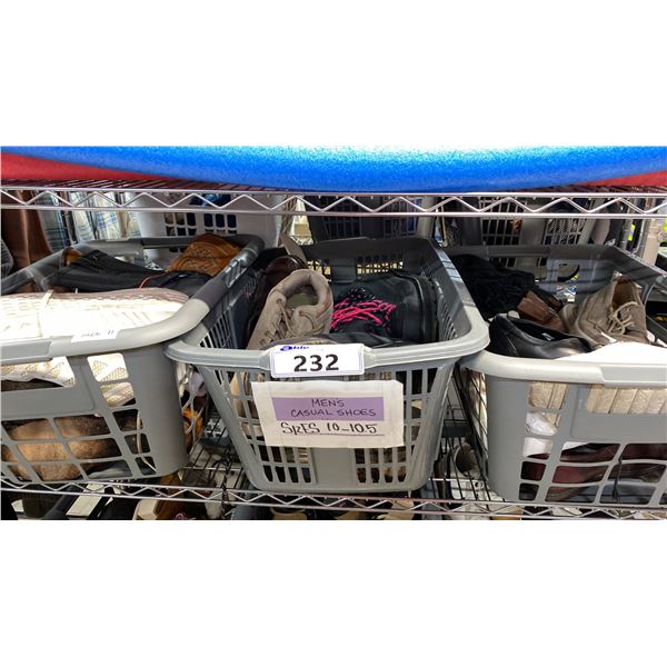 SHELF OF ASSORTED MENS & WOMENS SHOES IN VARIOUS SIZES