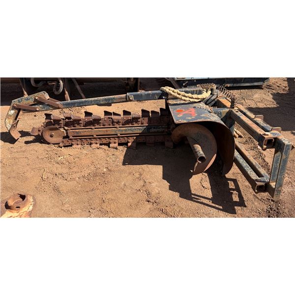 (ZA 969) 2009 John Deere TR48B Worksite Pro Trencher Attachment for Skid Steer 51"L