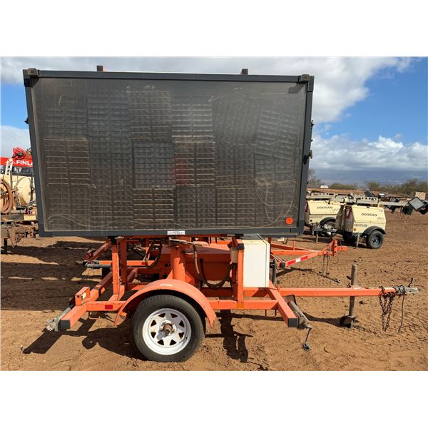 (RB024) 2015 Wanco WVT3 Variable Message Board LED on Trailer