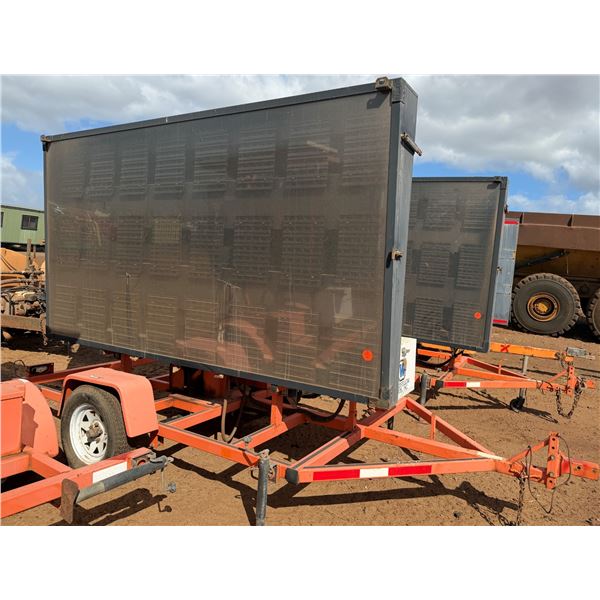 (RB021) 2015 Wanco Variable Message Board LED on Trailer