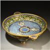 Image 1 : Qianlong Marked Gilt Bronze Cloisonné Enamel Tripod Dish