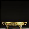 Image 4 : Qianlong Marked Gilt Bronze Cloisonné Enamel Tripod Dish