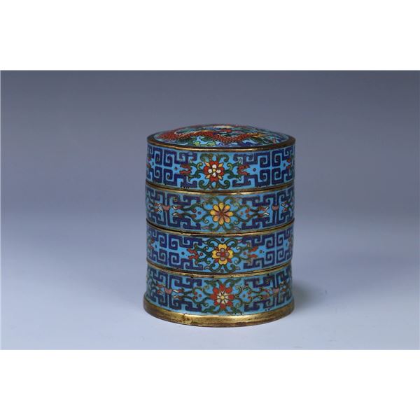 Cloisonné Dragon Pattern Granary