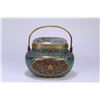 Image 1 : Cloisonné Enamel and Jade Lidded Jar