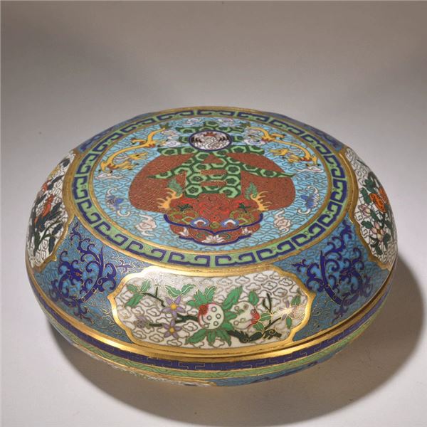 Cloisonné Enamel Box with Floral Motifs