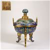 Image 1 : Cloisonné Incense Burner with Gilded Bronze