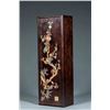 Image 1 : Zitan Wood Copper Inlaid Floral and Bird Design Wooden Box